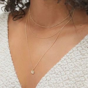 Urban outfitters layered silver necklace